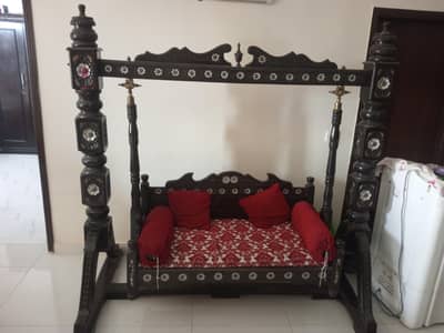 shesham wooden jhoola 2 seater