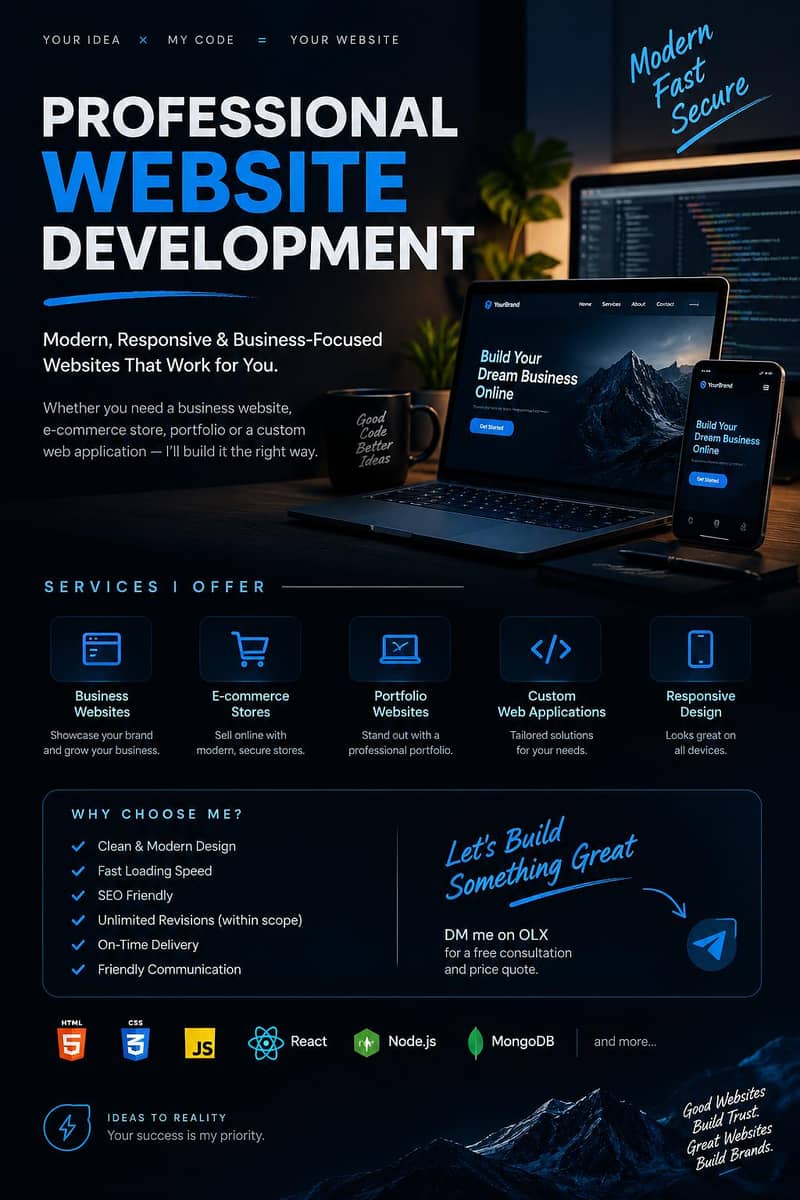 Professional website development | Business, e-commerce & custom 0
