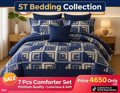 7pcs comforter set legant Design, Premium Look & Ultima