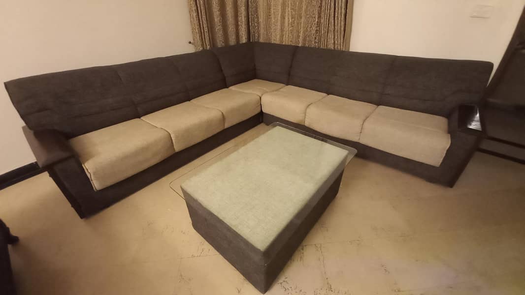 L shape sofa set 0