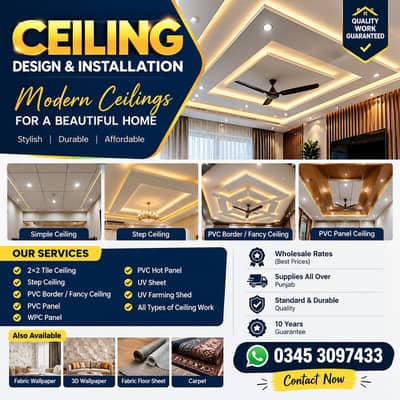 False Ceiling Services in Karachi | Gypsum, PVC & Modern Ceiling Des