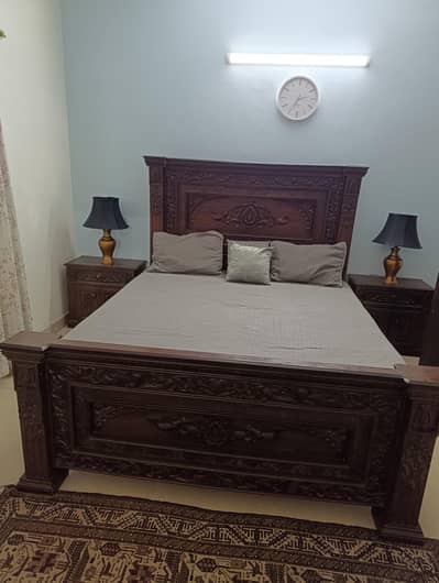 King Sized Bed with Side tables and Dressing Table