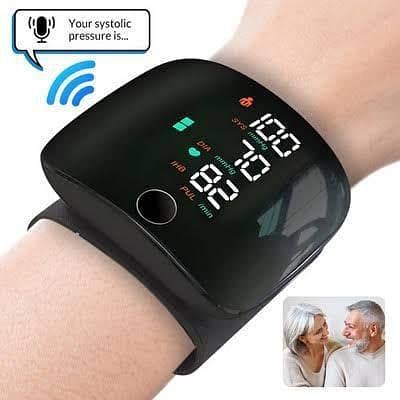 Voice Broadcast One Touch Rechargeable Wrist Blood Pressure Monitor