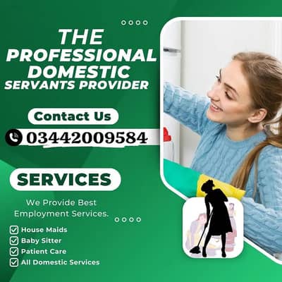 Maid /Cook/ Baby Care / Patient Care / Nurse / Kitchen Helper/ Driver