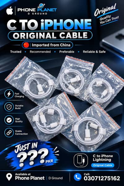 c to iphone 27 watt PD cables ( china original)