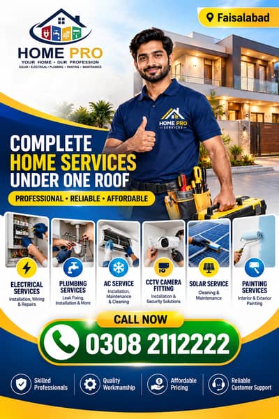 Complete Home Services - Electrical, Plumbing, AC & Solar, CCTV Camera