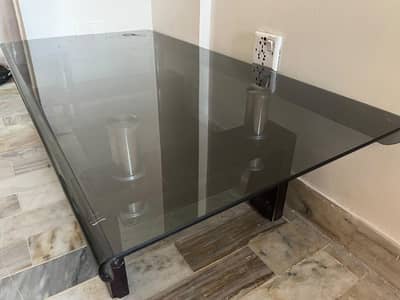 center table og glass ND wood combination