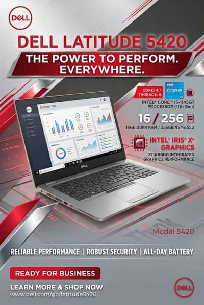 Dell Latitude 5420 Core i5 11th Gen | 8GB RAM | 256GB NVMe SSD