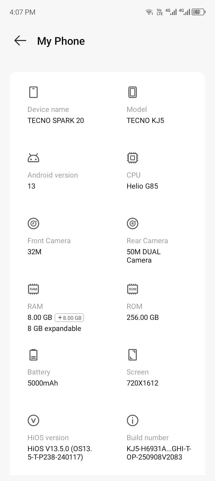 Tecno Spark 20 4