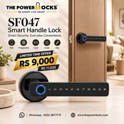Digital Door Lock SF-047 Fingerprint, PIN, RFID & Mobile App | Keyles