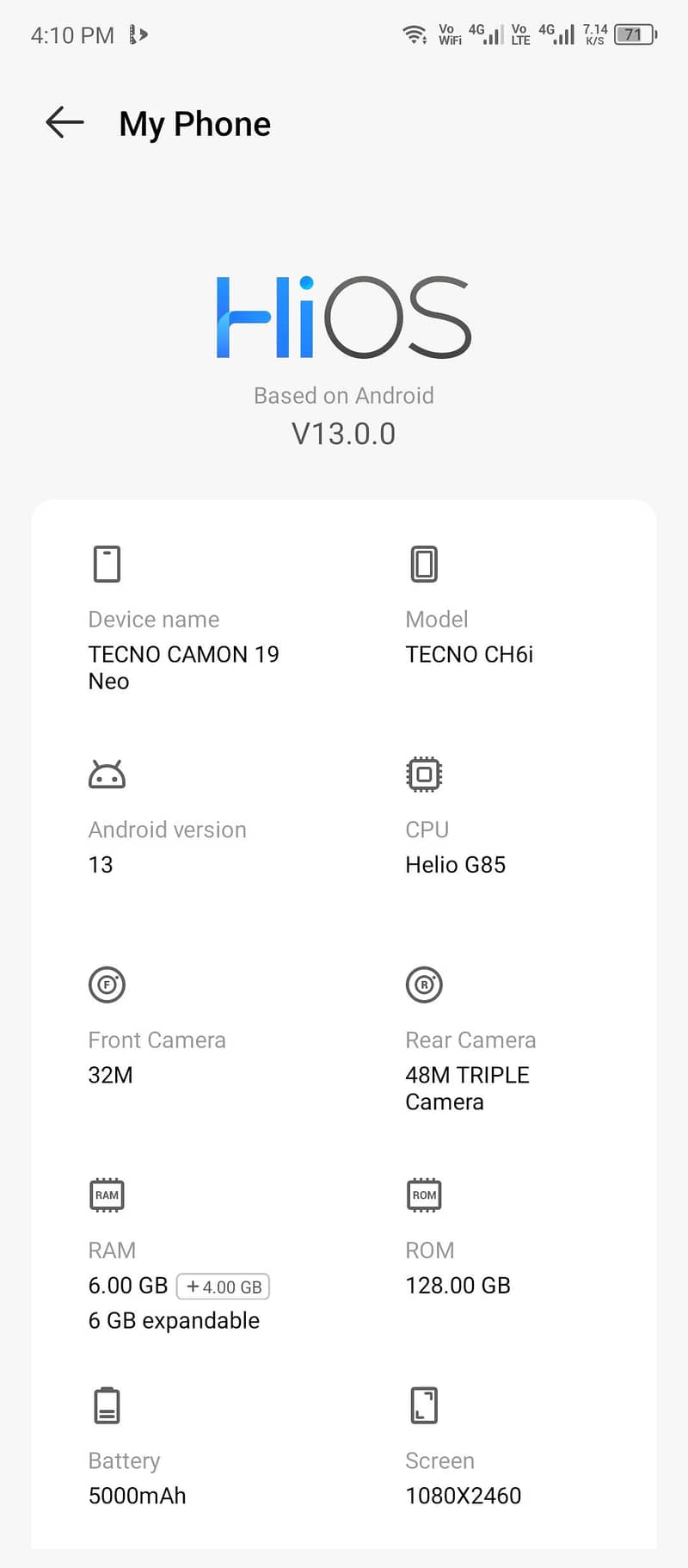 Tecno CAMON 19 Neo 0