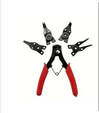 4-In-1 Circlip Pliers Set Snap Ring Pliers Multi Crimp Removable Plier Head Retaining Circlip Pliers Hand Tools Multifunctional R6043