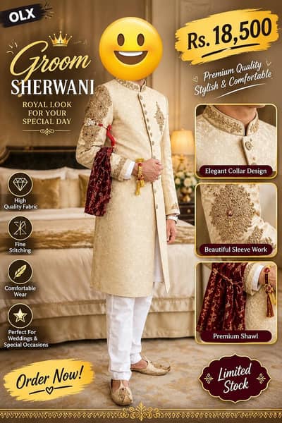 Groom Weeding Sherwani | Premium Wedding Wear