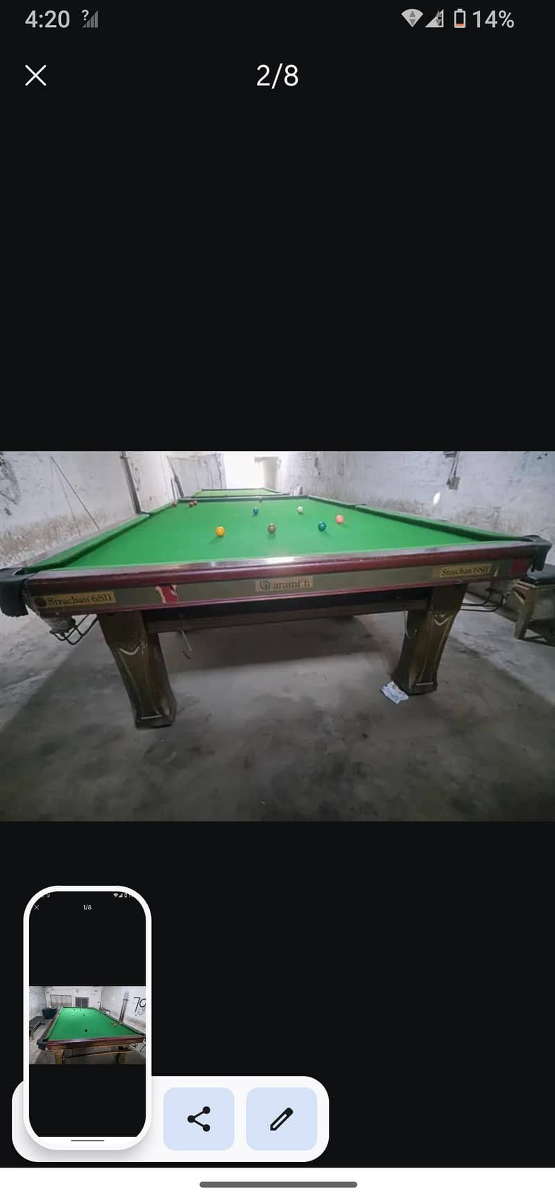 6.12 snooker table 6