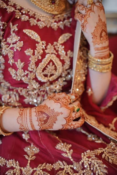 Self made lehenga, used reference of faiza saqlain’s article