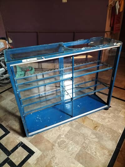 shop display counter/glass counter/iron frame