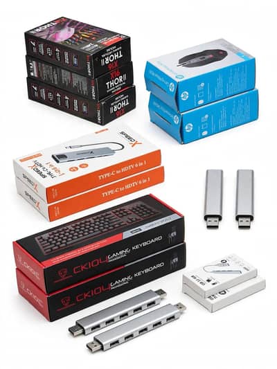 Gaming Accessories Lot - Keyboards, Mice, Type-C Hubs - New Box Pack