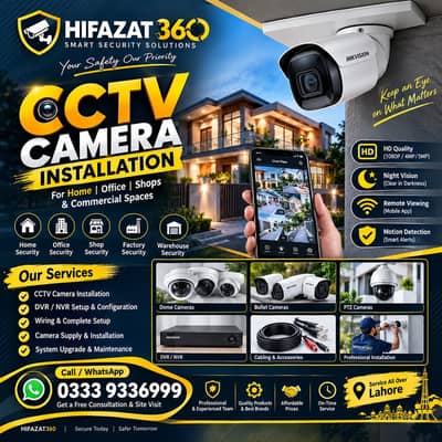 CCTV Camera Installation & Security System Services in Lahore