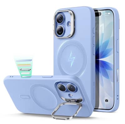 ESR Cloud Soft Magnetic Silicone Case for iPhone 17 – Mist Blue