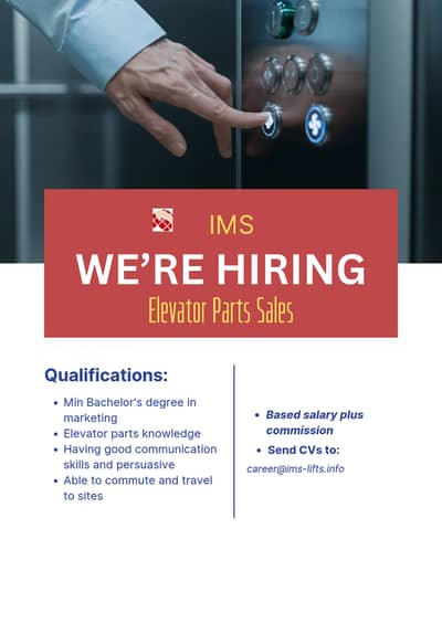 Elevator Parts Sales Representative Needed