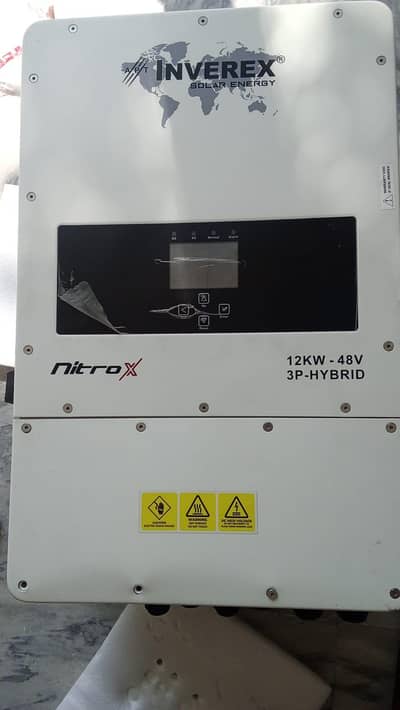 inverex nitrox 12kw 3 phase hybrid inverter 3 year warranty remaining