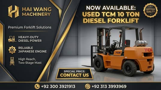 CM 10 Ton Diesel Forklift | Heavy Capacity | Ready Stock in Pakistan