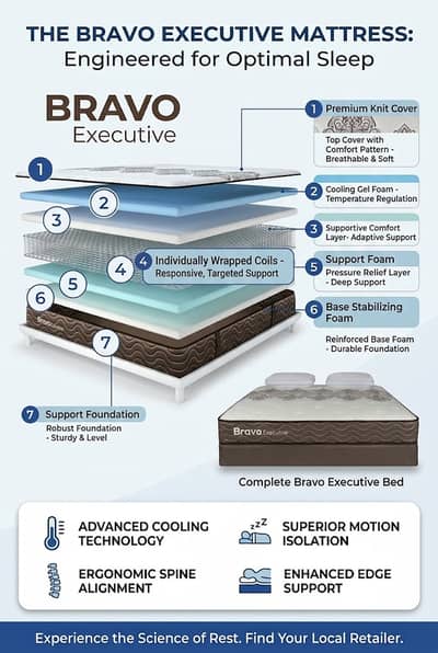 THE BRAVO EXECUTIVE MATTRESS: Engineered for Optimal Sleep for sale
