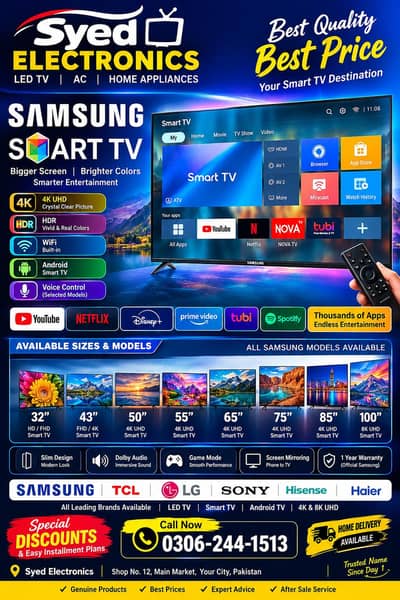 New year Sale 32" inches Samsung led tv new Model Available 2026