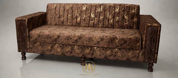 luxury sofa cumbed golden marble Turkish velvet|premium wooden frame h