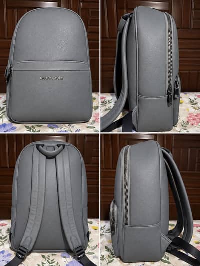 pierre cardin original leather backpack