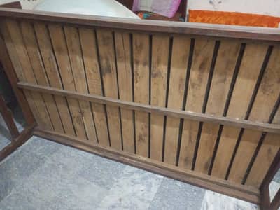 2 Wooden Single Beds