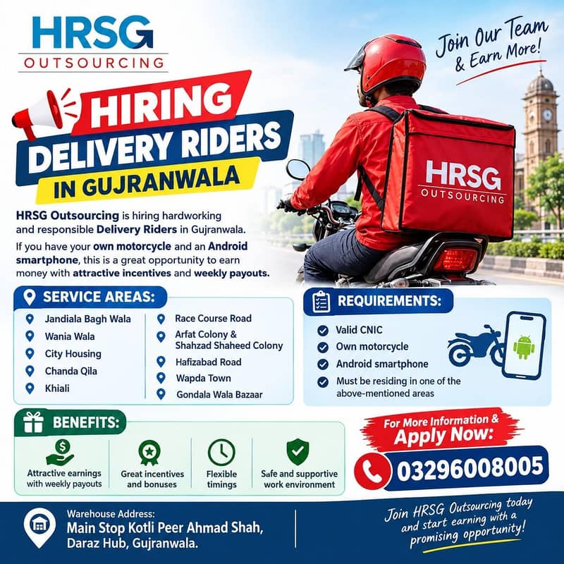 Delivery Rider Job in gujranwala | Daraz Rider | Rider job - Sales Jobs ...