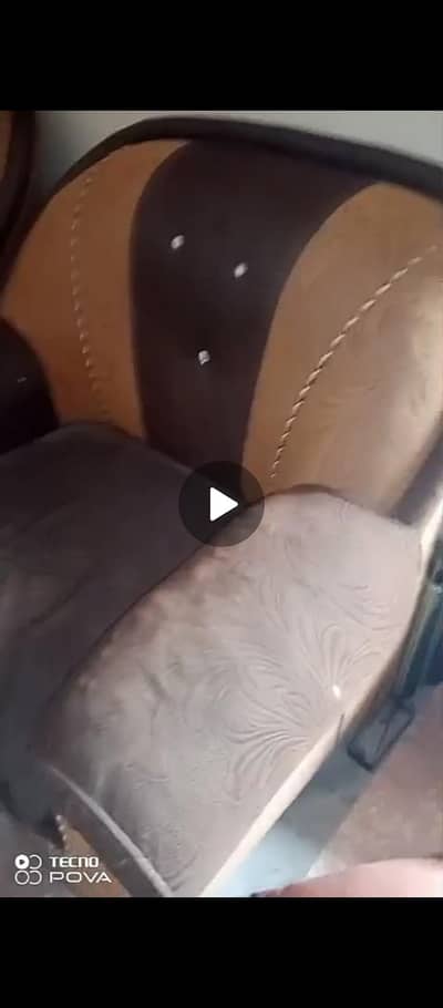 5 seater sofa set and 1 double glass table.  Demand 22000 only.