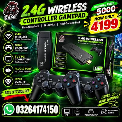 M8 PRO GAME STICK WITH 2 CONTROLLERS 20000+ GAMES 03264174150
