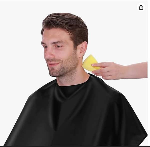 Hairdressing Cape Haircut 140 x 90 cm Water-Repellent Hair Cutting Cape with Drawstring Closure, Lightweight Nylon Barber Cape for Women Men Children, Hairdressing Salon & Home, Black R6053