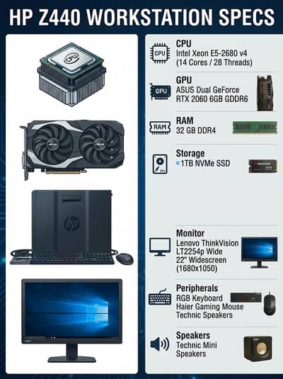 HP Z440 Workstation/Gaming Complete Setup –