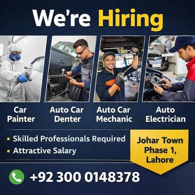 Car Painter, Auto Denter, Mechanic & Auto Electrician Required | Jobs