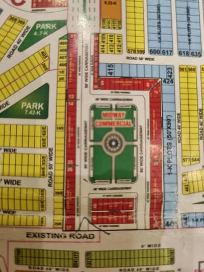MIDWAY COMMERCIAL BAHRIA TOWN LAHORE 7.34 MARLA PLOT FOR SALE