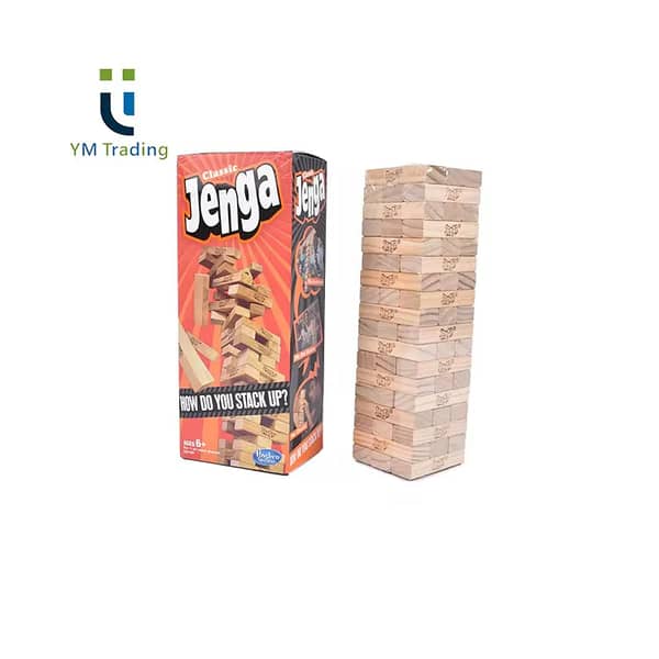 Wooden Jenga Tower Game – Stacking Balance Blocks for Kids and Family