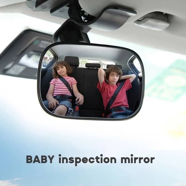 Car Baby Back Seat Mirror, Rear Facing Infant Safety View Mirror, Adjustable Kids Monitor, Child Seat Headrest Mirror