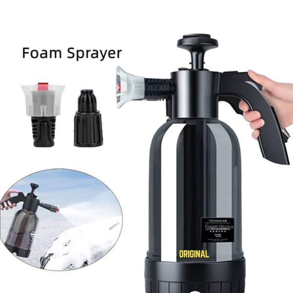 1 Pc Handheld Foam Sprayer – Car Wash Foam Pump Sprayer, Air-Pressure Watering Can, Portable Cleaning Tool for Car, Bike, Home & Garden
