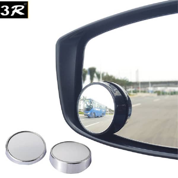 1 Pair Universal Car Blind Spot Mirrors Round Convex Wide-Angle Rear-View Safety Mirror