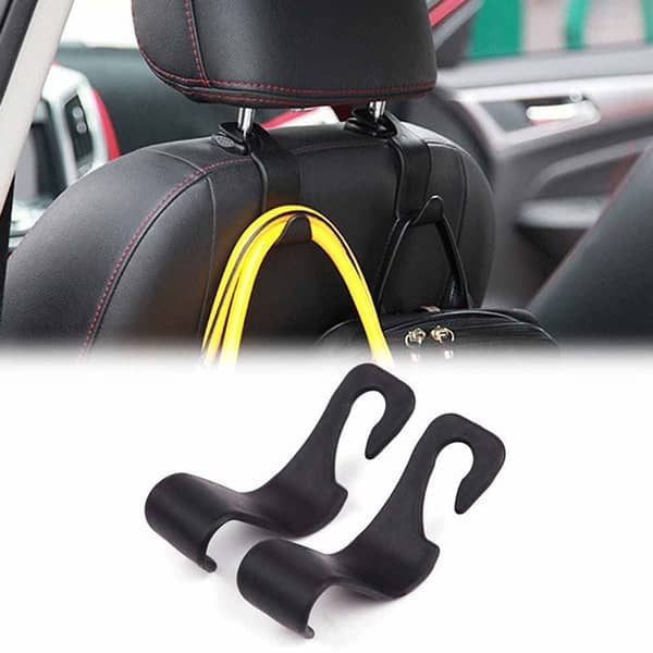 2 Pcs Universal Car Seat Back Hooks for Bags, Clothes, Handbags, and Shopping Totes
