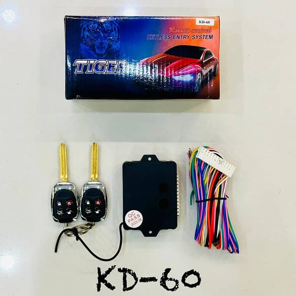 2 Pcs Universal Car Central Locking Kit – Keyless Entry Remote Control System with 2 Remotes