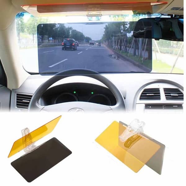 1 Pc HD Vision Car Sun Visor – 2 in 1 Day & Night Anti-Glare Dual Lens Sun Shield for Cars, SUVs & Trucks