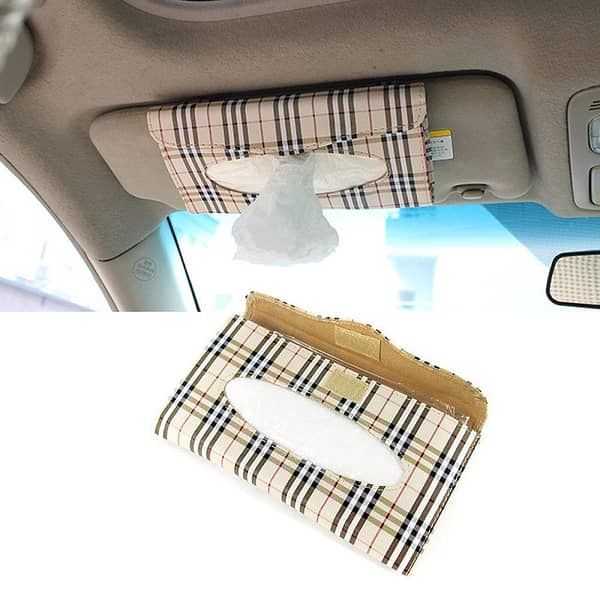 Car Sun Visor Tissue Box with Clip – Universal Hanging Tissue Holder and Auto Dispenser