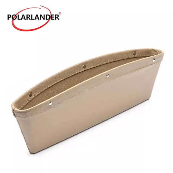 1 Pc PU Leather Car Seat Gap Storage Organizer – Universal Seat Side Pocket Holder for Phone, Wallet, Keys & Small Items
