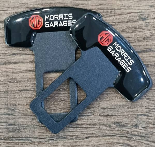 Pack of 2 MG Logo Seat Belt Buckle Clips – Universal Car Seat Belt Alarm Stopper and Silencer