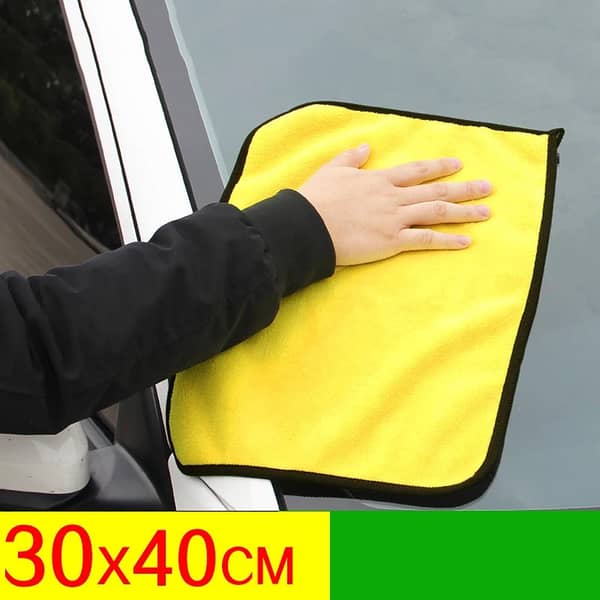 1 Pc 40x30 cm Super Thick Microfiber Car Cleaning Towel – Ultra Absorbent for Drying, Polishing and Detailing