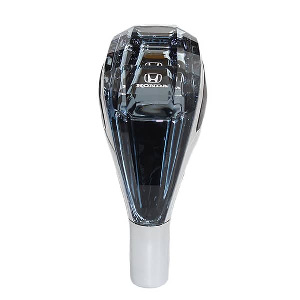 1 Pc Crystal LED Honda Logo Gear Shift Knob with Illuminated Crystal Shifter Cover